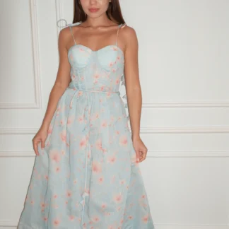 MIDI DRESS FLORAL BLUE