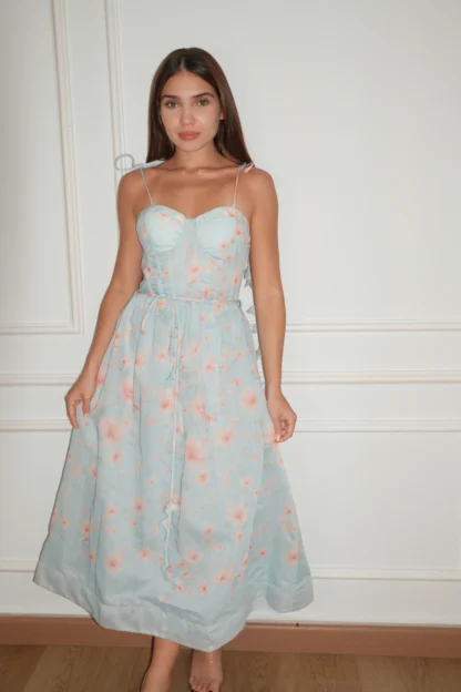 MIDI DRESS FLORAL BLUE