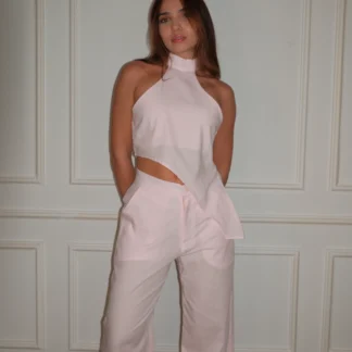 SET CAPRI EN LINO ROSADO
