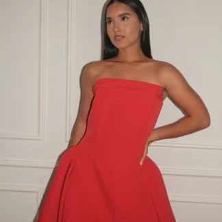 VESTIDO REGINA ROJO 12593