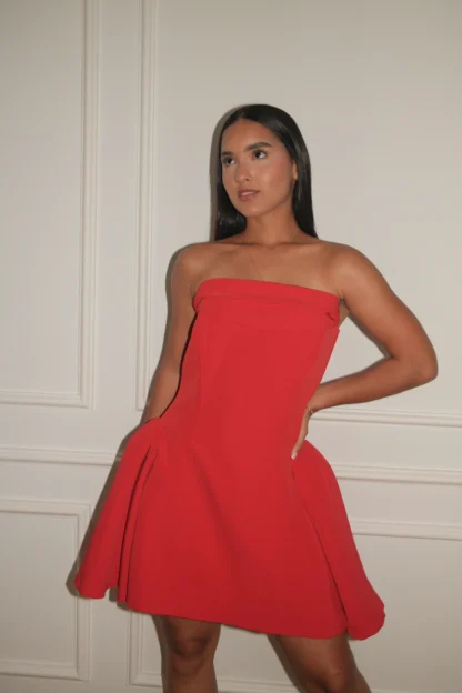 VESTIDO REGINA ROJO 12593